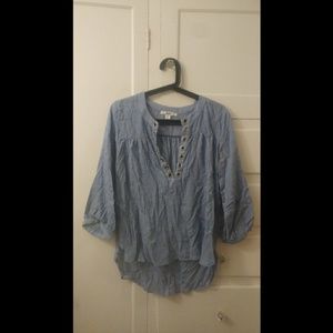 Bohemian Three Quarter Length Tunic Blouse